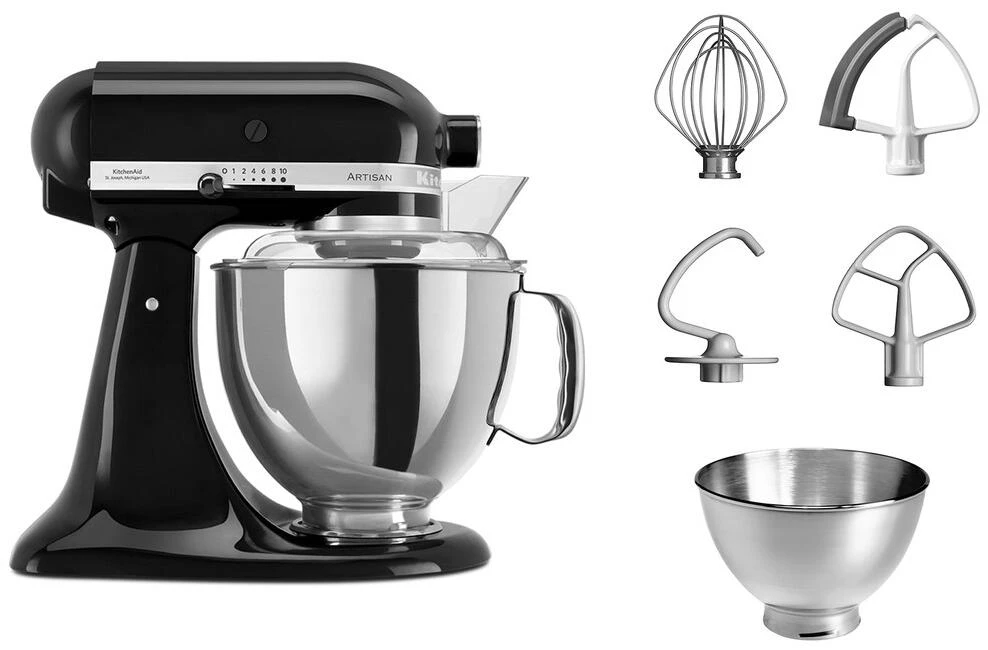 KitchenAid Küchenmaschine ARTISAN 175PS Onyx Schwarz Kochprofi-Set – Bild 2