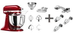 KitchenAid Küchenmaschine ARTISAN 175PS In Empire Rot Mit Spiralschneider