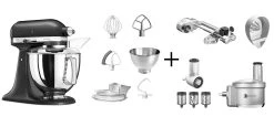 KitchenAid Küchenmaschine ARTISAN 175PS Gusseisen Schwarz Fitness-Set