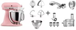 KitchenAid Küchenmaschine ARTISAN 175PS Altrosa Fitness-Set