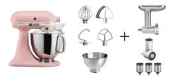 KitchenAid Küchenmaschine ARTISAN 175PS Altrosa Kochprofi-Set