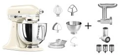 KitchenAid Küchenmaschine ARTISAN 175PS Creme Kochprofi-Set