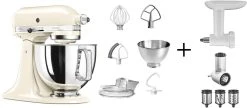 KitchenAid Küchenmaschine ARTISAN 175PS Creme Kochprofiset