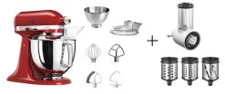 KitchenAid Küchenmaschine ARTISAN 175PS In Empire Rot Mit Gemüseschneider