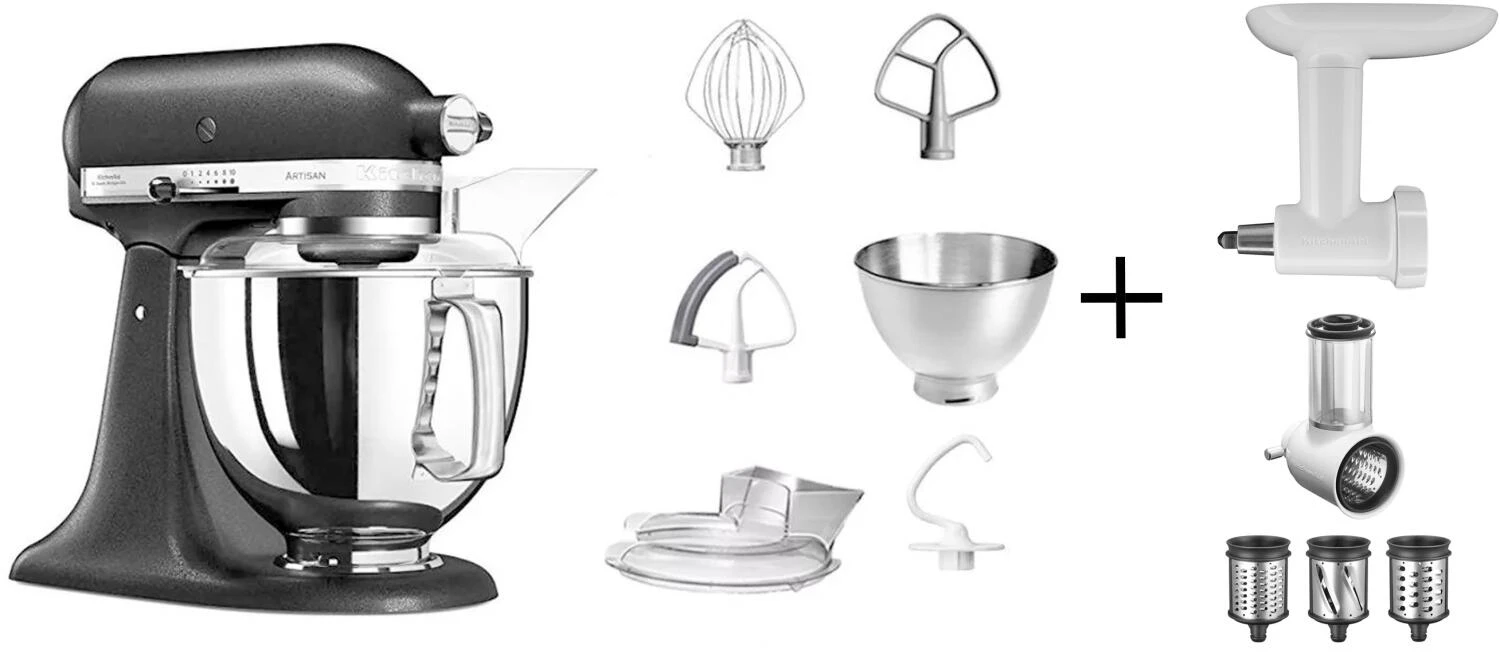 KitchenAid Küchenmaschine ARTISAN 175PS Gusseisen Schwarz Kochprofiset