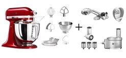 KitchenAid Küchenmaschine ARTISAN 175PS Liebesapfelrot Fitness-Set