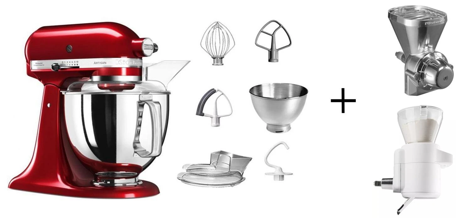 KitchenAid Küchenmaschine ARTISAN 175PS Liebesapfelrot Backprofi-Set