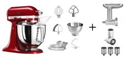 KitchenAid Küchenmaschine ARTISAN 175PS Liebesapfelrot Kochprofi-Set