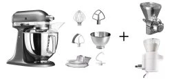 KitchenAid Küchenmaschine ARTISAN 175PS Medallion Silber Backprofi-Set